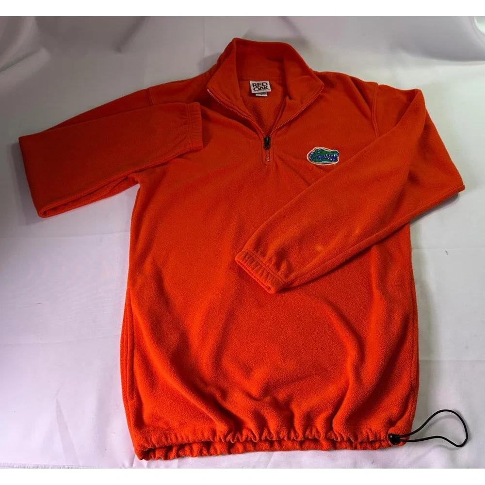 Florida Gators NCAA Red Oak Sm Sportswear Orange Fleece 1/4 Zip Pullover Jacket